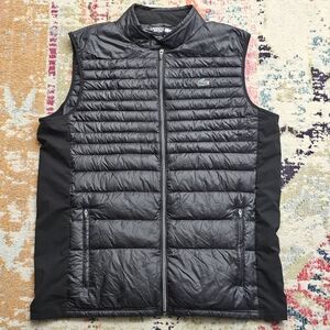 Lacoste Sport Men's Down Puffer Vest Size XL / 2XL FR 60 Full Zip Black